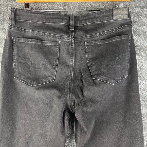 American Eagle Outfitters  Womens 30 The High Rise Jegging Black Cotton Stretch - Picture 8 of 9